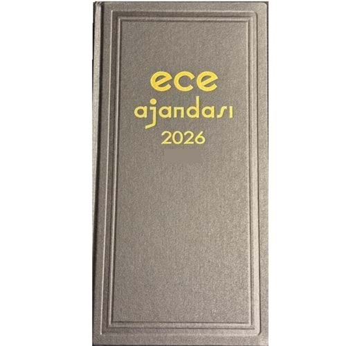 Ece Ticari Ajanda Asya Günlük Çizgili 17x33 2026