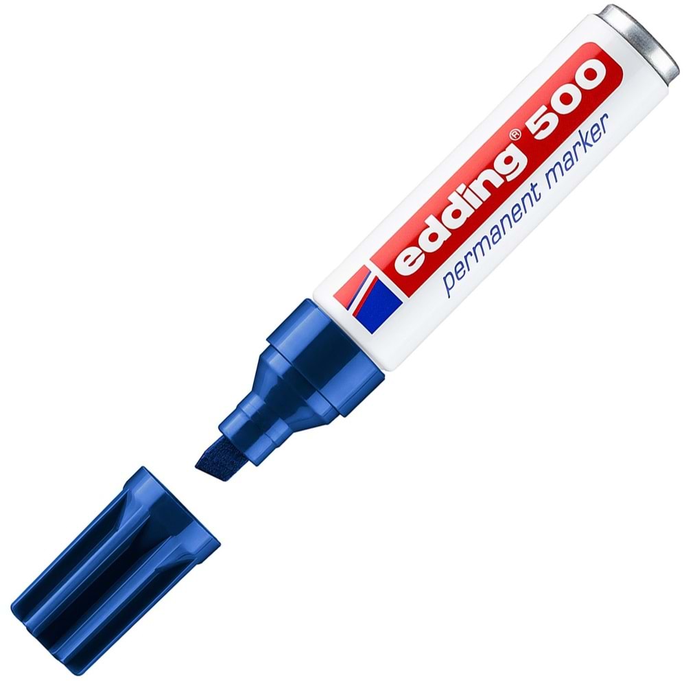 Edding Markör Permanent Kesik Uçlu 2-7 mm Mavi 500 (1 Adet)