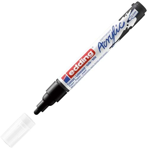 Edding Markör Akrilik Orta Uçlu 2-3 mm Siyah 901 5100 (1 Adet)