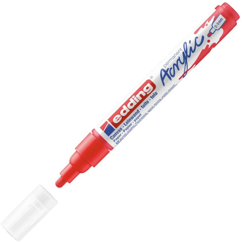 Edding Markör Akrilik Orta Uçlu 2-3 MM Trafik Kırmızı 902 5100 (1 Adet)