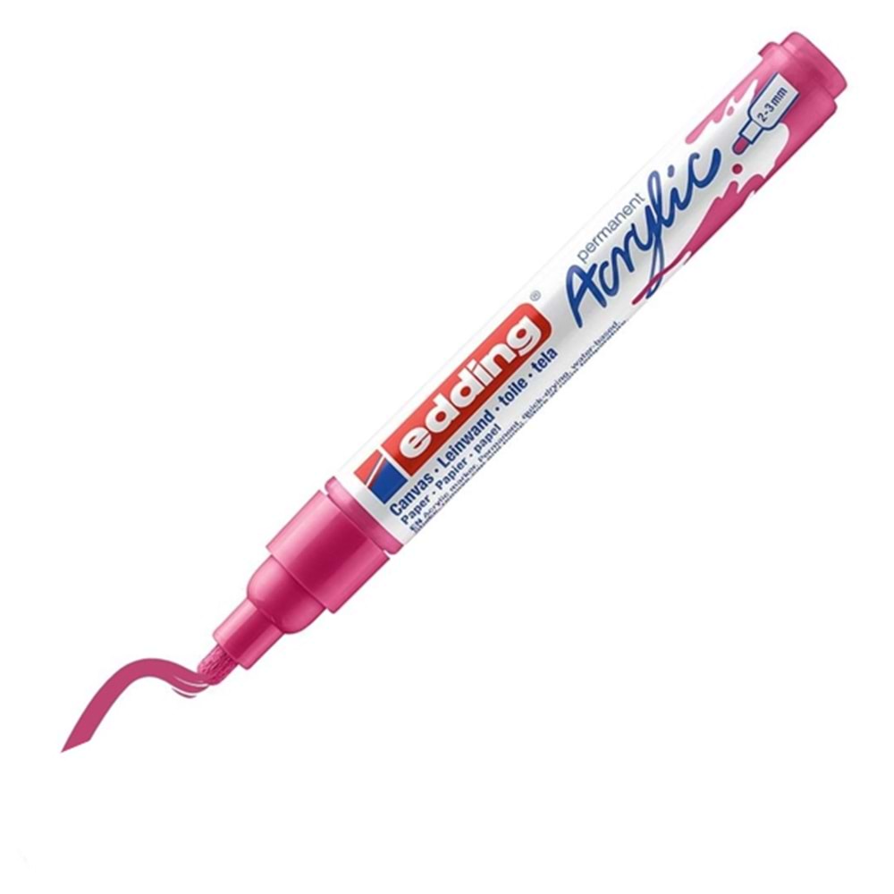 Edding Markör Akrilik Orta Uçlu 2-3 MM Telemagenta 909 5100 (1 Adet)