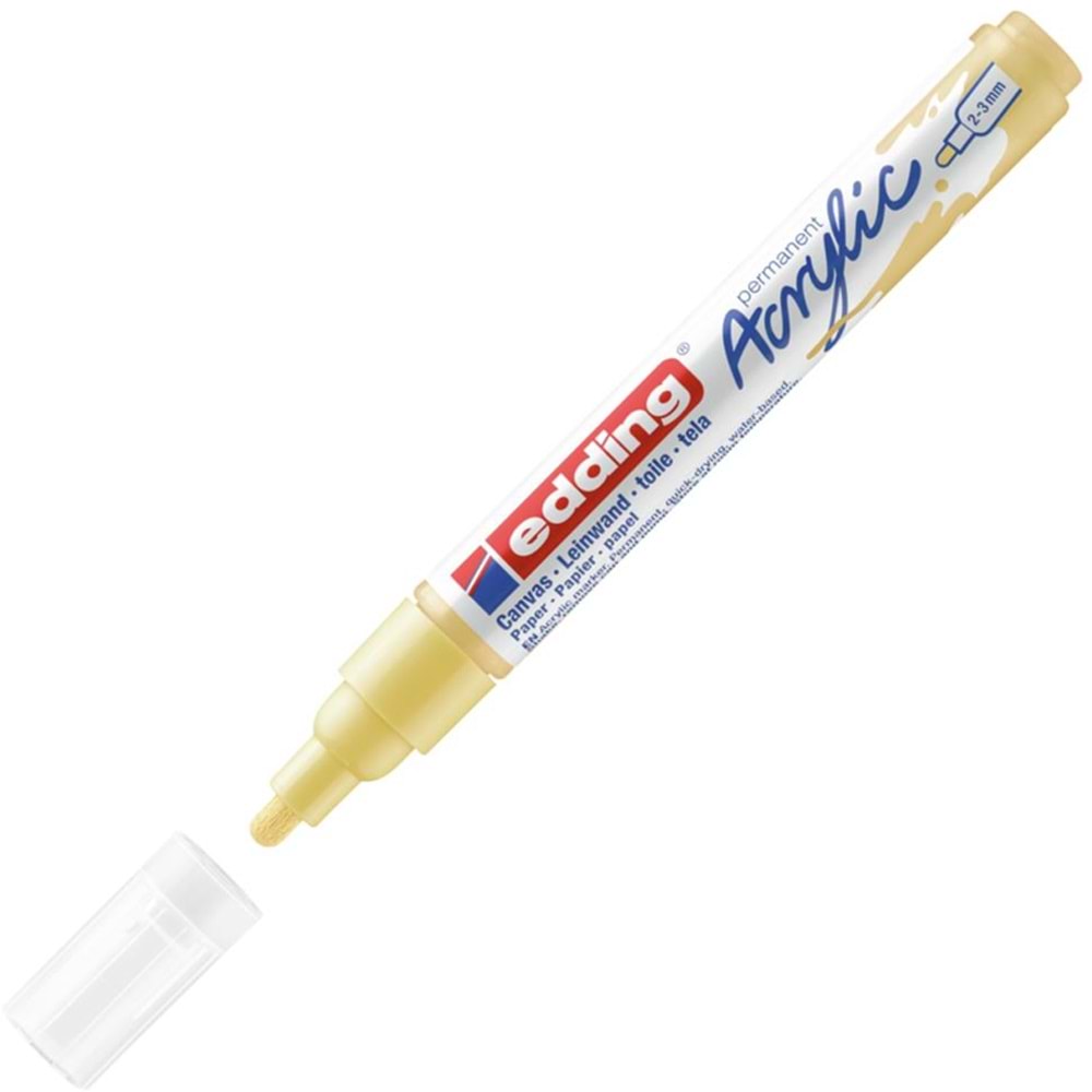 Edding Markör Akrilik Orta Uçlu 2-3 MM Pastel Sarı 915 5100 (1 Adet)