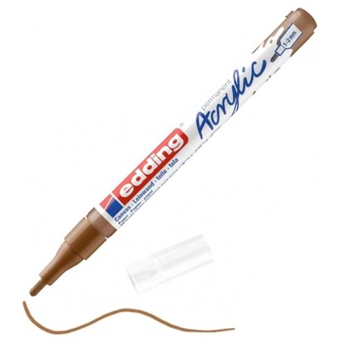 Edding Markör Akrilik İnce Uçlu 1-2 MM Fındık Kahvesi 919 5300 (1 Adet)