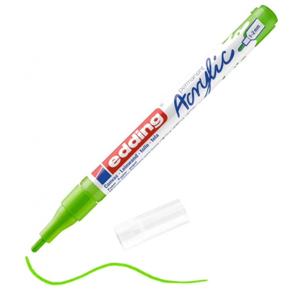 Edding Markör Akrilik İnce Uçlu 1-2 MM Sarı-Yeşil 927 5300 (1 Adet)