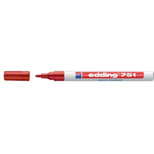 Edding Markör Boya 1-2 MM Kırmızı Yuvarlak Uçlu 751