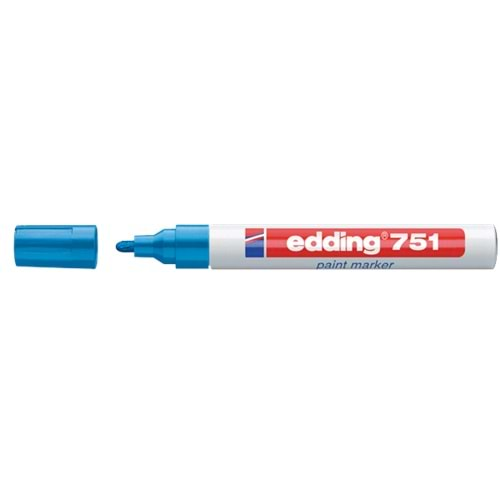 Edding Markör Boya 1-2 MM Mavi Yuvarlak Uçlu 751