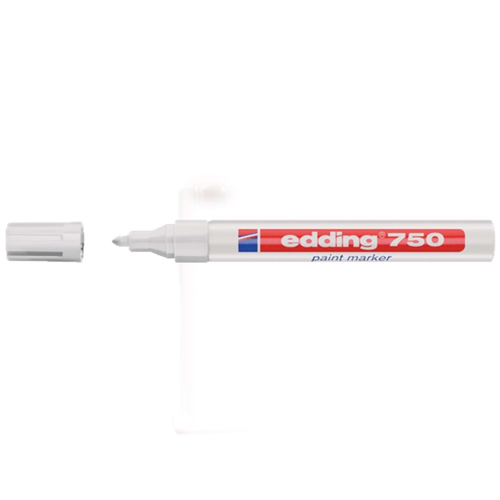 Edding Markör Dekor Boya Yuvarlak Uçlu 2-4 mm Beyaz 750 (1 Adet)
