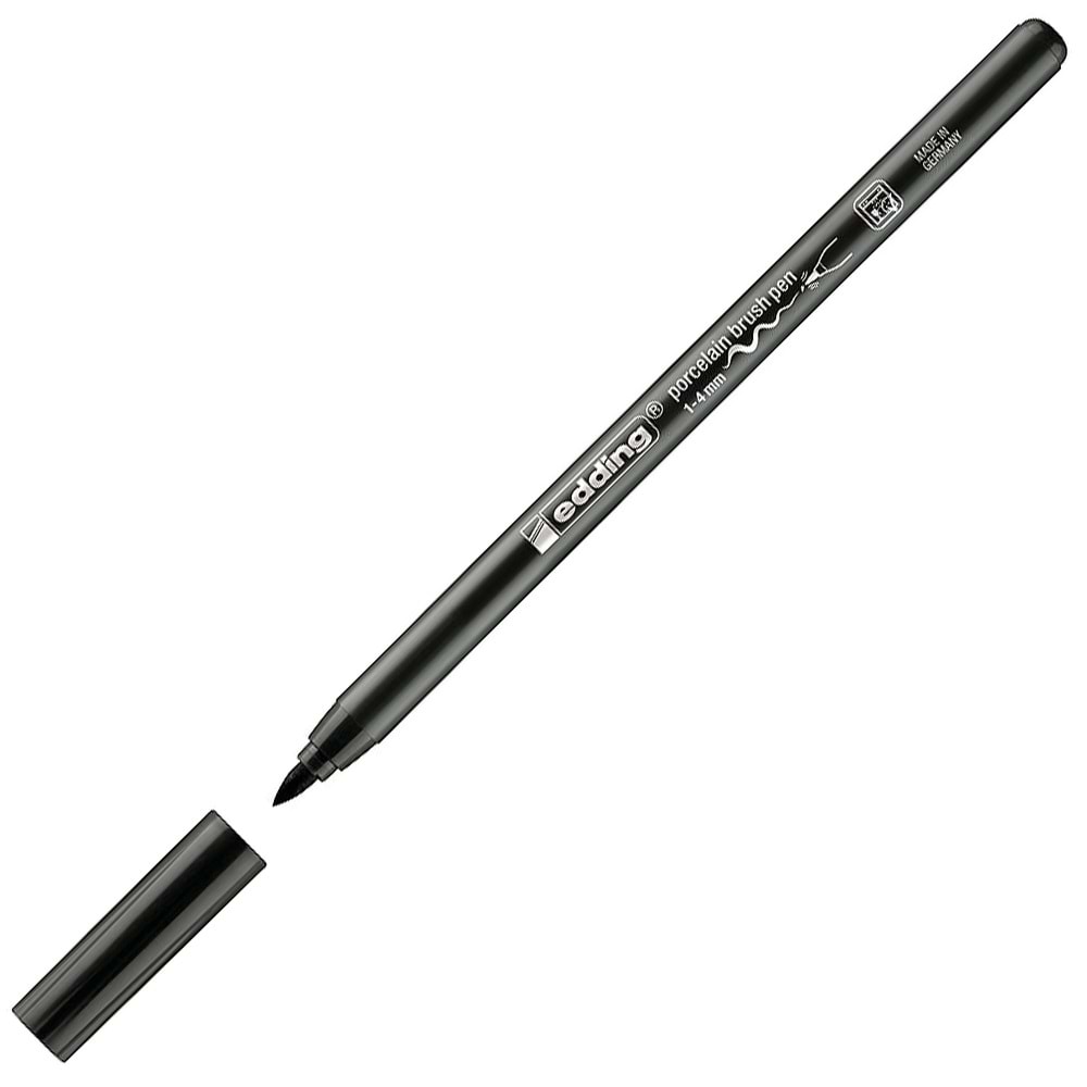 Edding Porselen Kalemi Fırça Uçlu 1-4 mm Siyah 4200 (1 Adet)