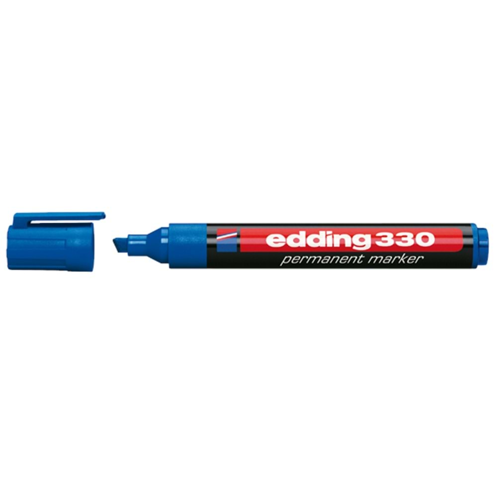 Edding Markör Permanent Kesik Uçlu 1-5 mm Mavi 330 (1 Adet)