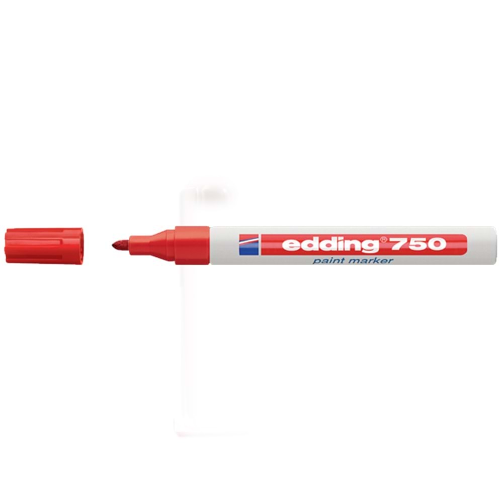 Edding Markör Dekor Boya Yuvarlak Uçlu 2-4 mm Kırmızı 750 (1 Adet)