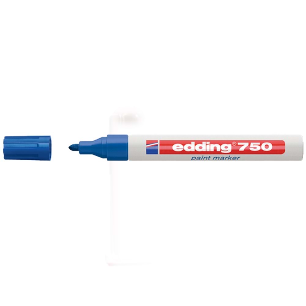 Edding Markör Dekor Boya Yuvarlak Uçlu 2-4 mm Mavi 750 (1 Adet)