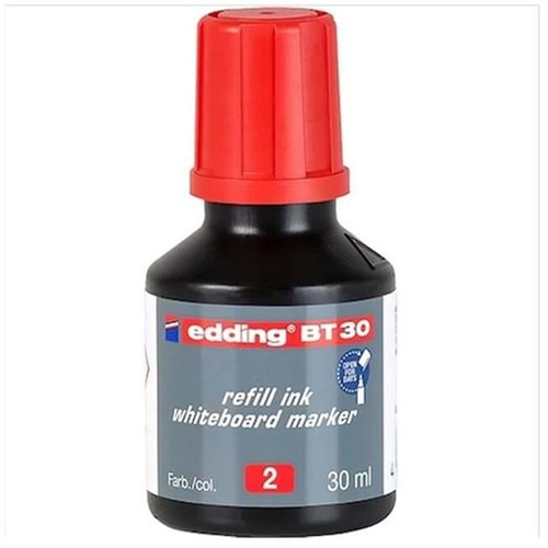 Edding Tahta Kalem Mürekkebi Damlalıklı Ekonomik 30 ML Kırmızı BT30