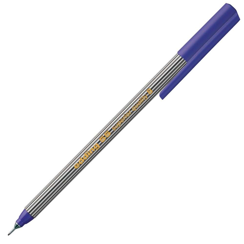 Edding İnce Uçlu Keçeli Kalem 0.4 MM Çelik Mavisi 55 (1 Adet)