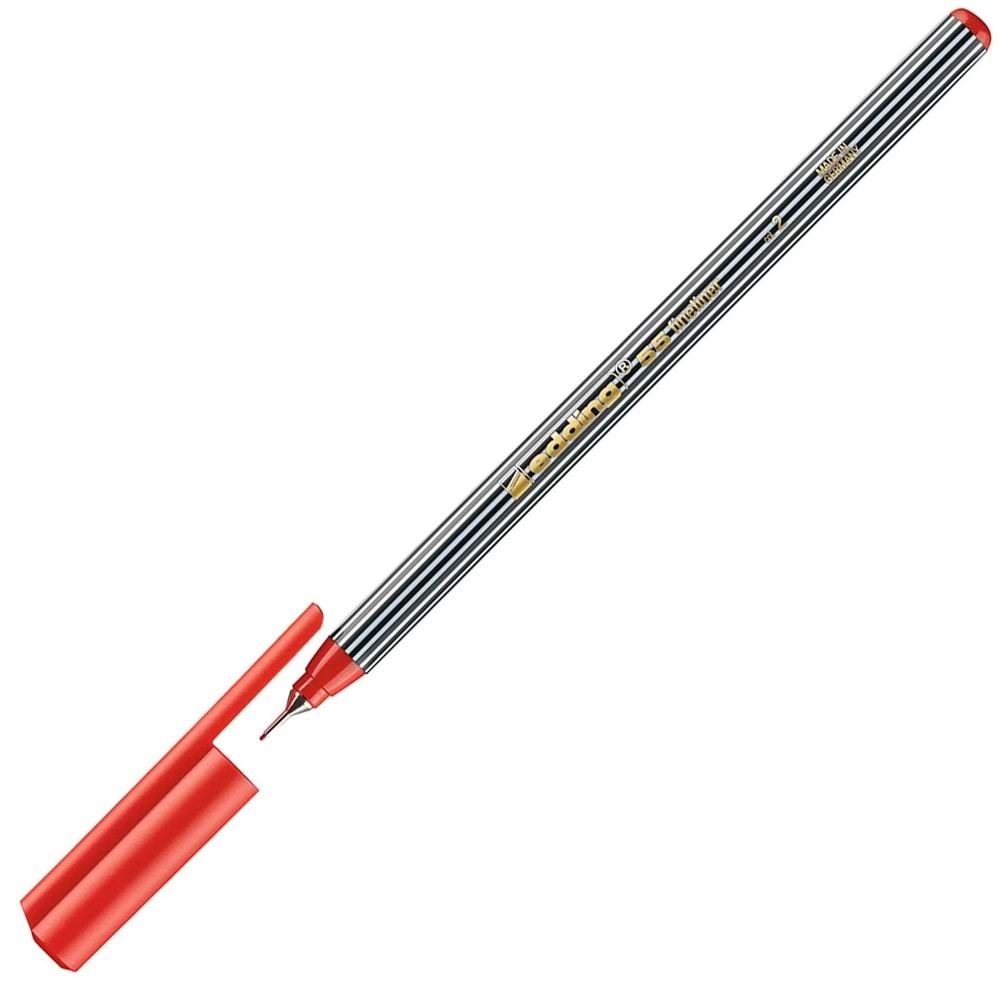 Edding İnce Uçlu Keçeli Kalem 0.4 MM Kırmızı 55 (1 Adet)