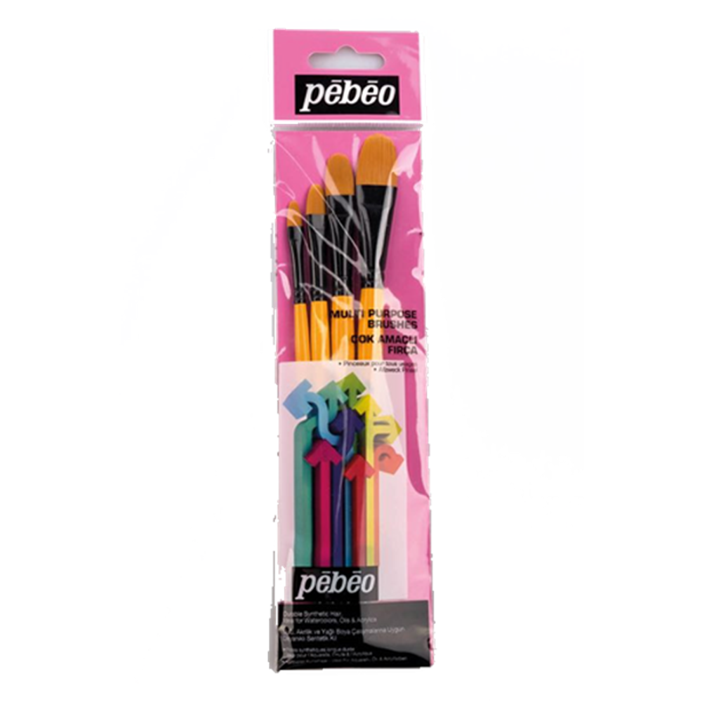 Pebeo Fırça Seti Kedi Dili No:1/4-3/8-1/2-5/8 4 LÜ SET-11