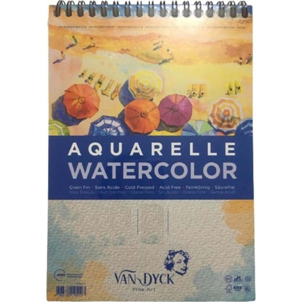 Sulu Boya Blok Defteri Akvarin Multipurpose A3 Üstten Spiralli 20 YP