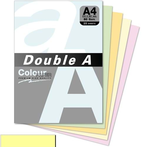 Double A Renkli Kağıt 25 Lİ A4 80 GR Pastel Cheese