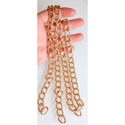 Çanta Aksesuar Light Gold Renk İnce Çanta Zinciri