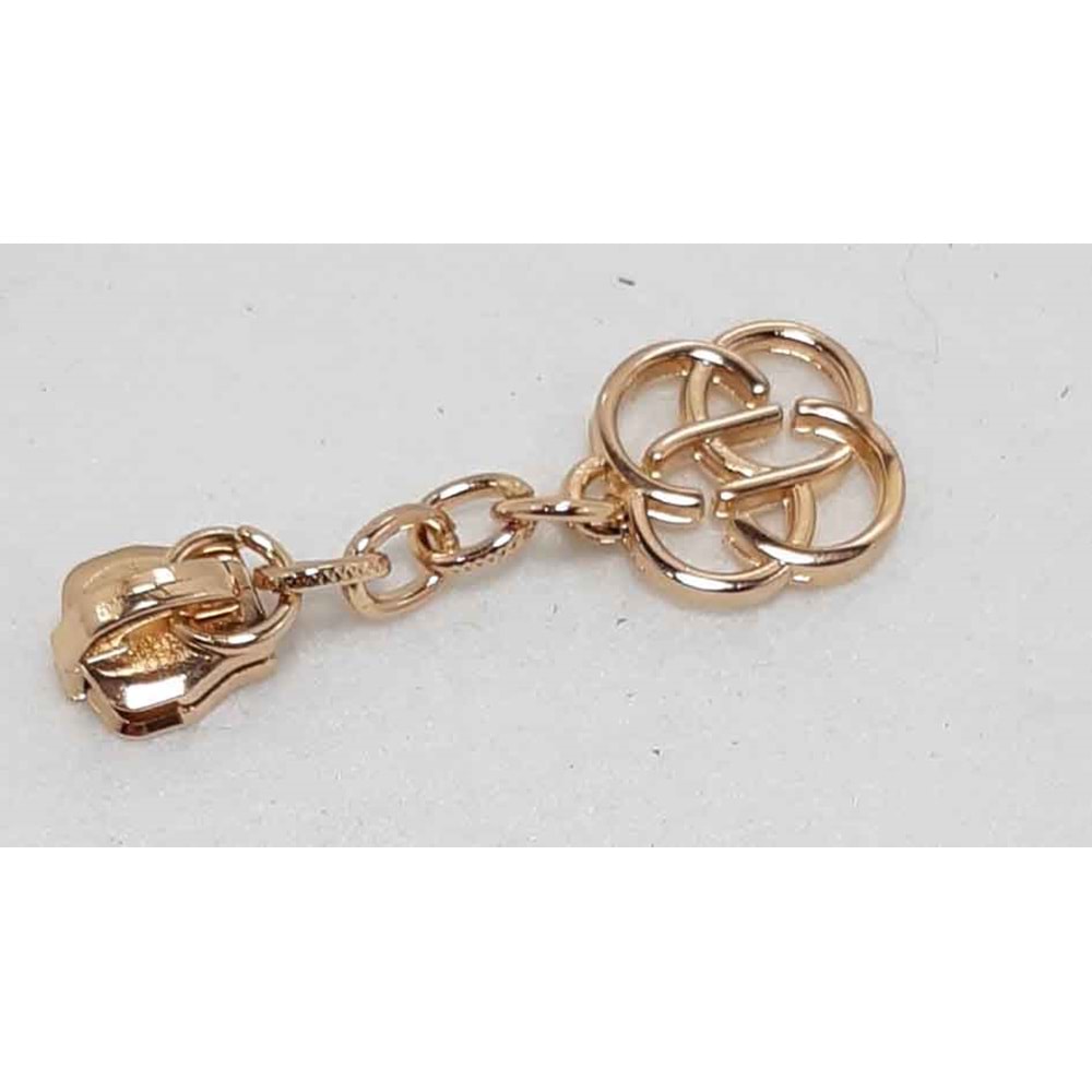 Çanta Aksesuar Light Gold Fermuar Başı Örgü Desen