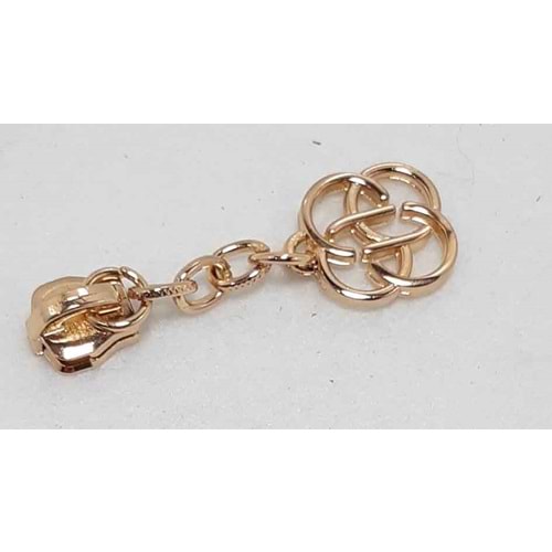 Çanta Aksesuar Light Gold Fermuar Başı Örgü Desen