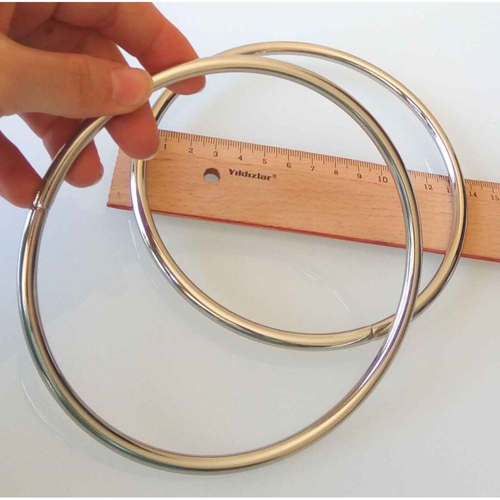 Çanta Aksesuar 13 Cm Gümüş Renk Metal Çanta Sapı