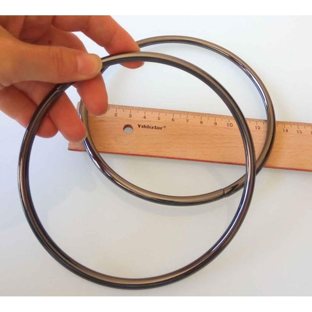 Çanta Aksesuar 13 Cm Füme Renk Metal Çanta Sapı