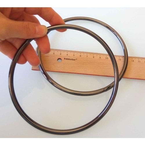 Çanta Aksesuar 13 Cm Füme Renk Metal Çanta Sapı