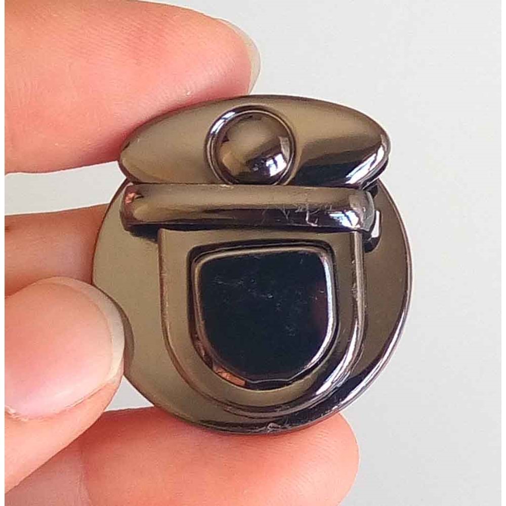 Çanta Aksesuar Füme Kilit Küçük Yuvarlak 3 Cm No:68