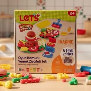 Lets Oyun Hamuru Yemek Ziyafeti Seti 5 75 GR 22 Parça L-8495