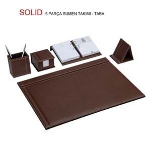 Gıpta Sümen Takımı 5 Parça Solid Sade Taba 7135