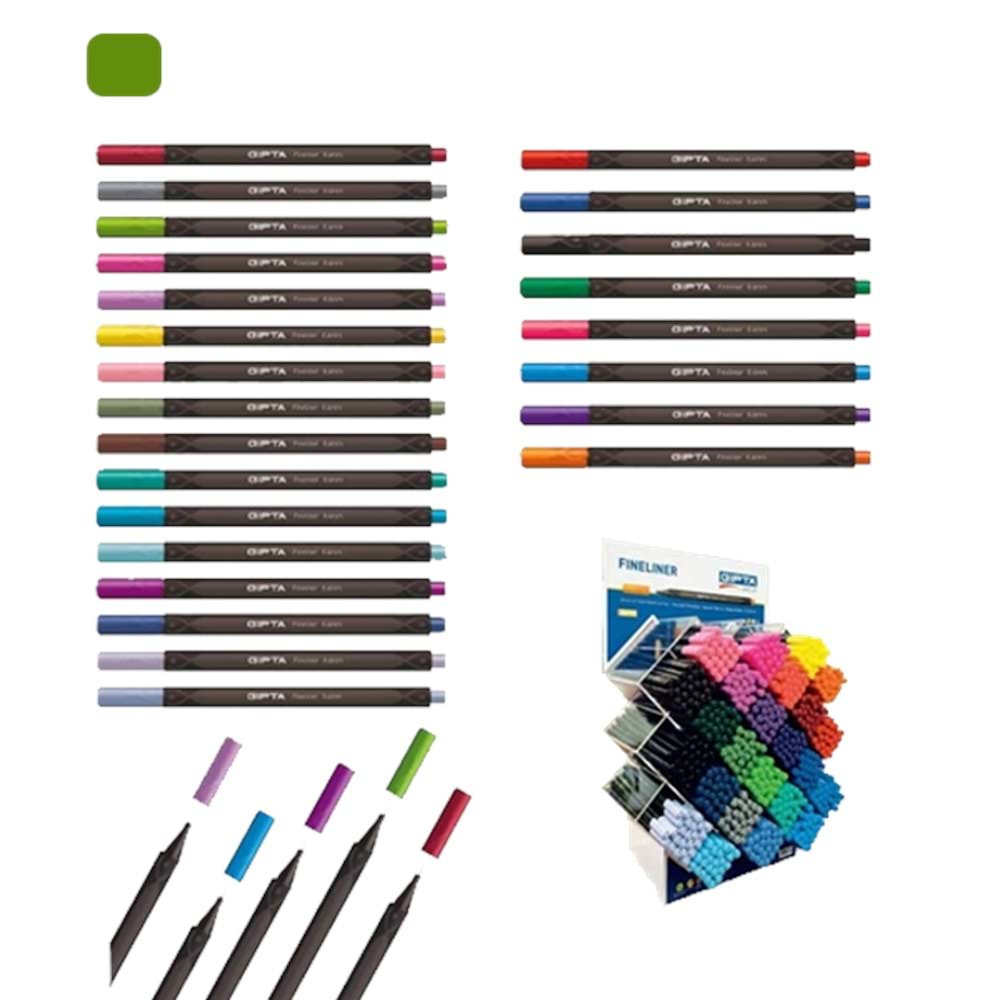 Gıpta Fineliner 0.4 mm Üçgen Yeşil K600017 (1 Adet)