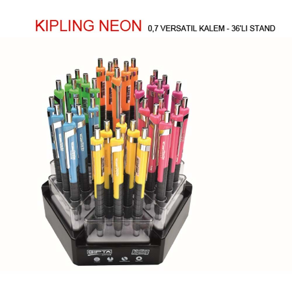 Gıpta Versatil Kalem Kıplıng 0.7 mm Neon Renk K1860 (1 Adet)