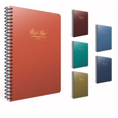 Gıpta Metal Notes Sp.Plastik Kapak Def. 17x24 80 Yp.Çiz.