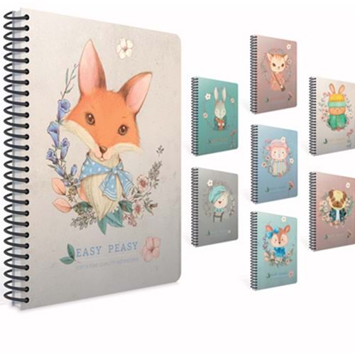 Gıpta Easy Spiralli Karton Kapak Defter A6 80 Yp.çiz.-stand.