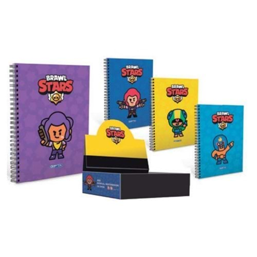 Gıpta Spiralli A6 Karton Kapak Defter Brawl Star