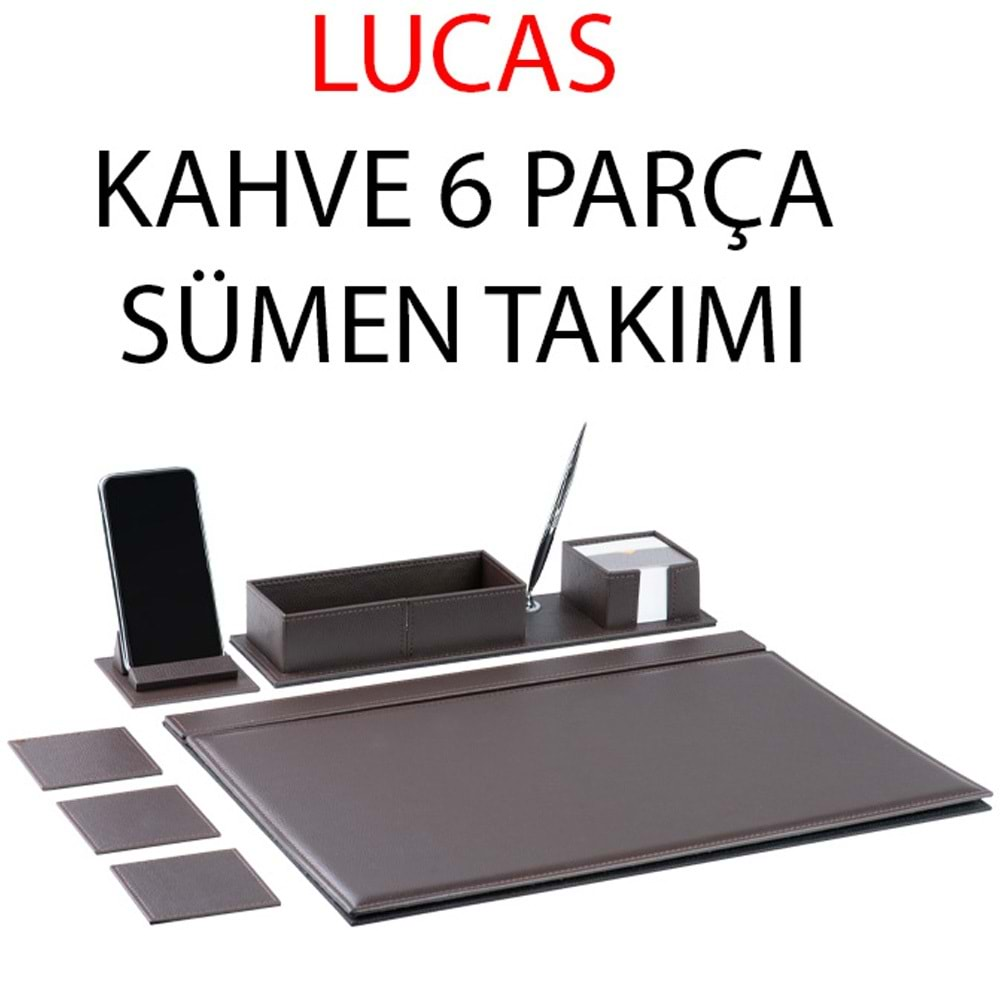 Gıpta Sümen Takımı Lucas 6 Parça Kahve 4-8128000-2071