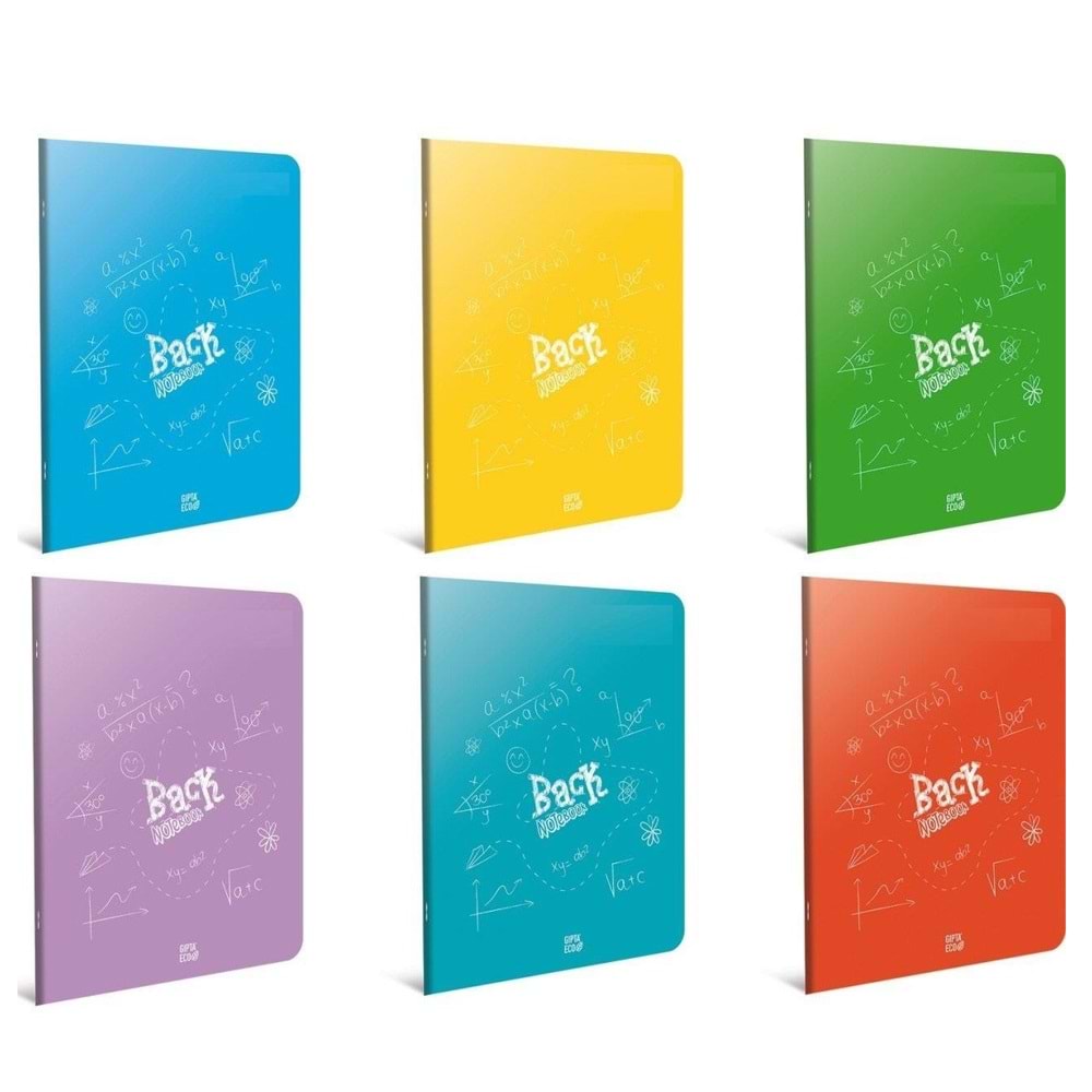 Gıpta Back Tel Dikiş Plastik Kapak Defter A4 40 Yaprak Kareli 4980 (1 Adet)