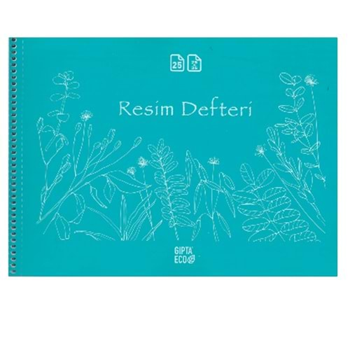 Gıpta Resim Defteri Eco Plastik Spiralli 25x35 25 YP 4956