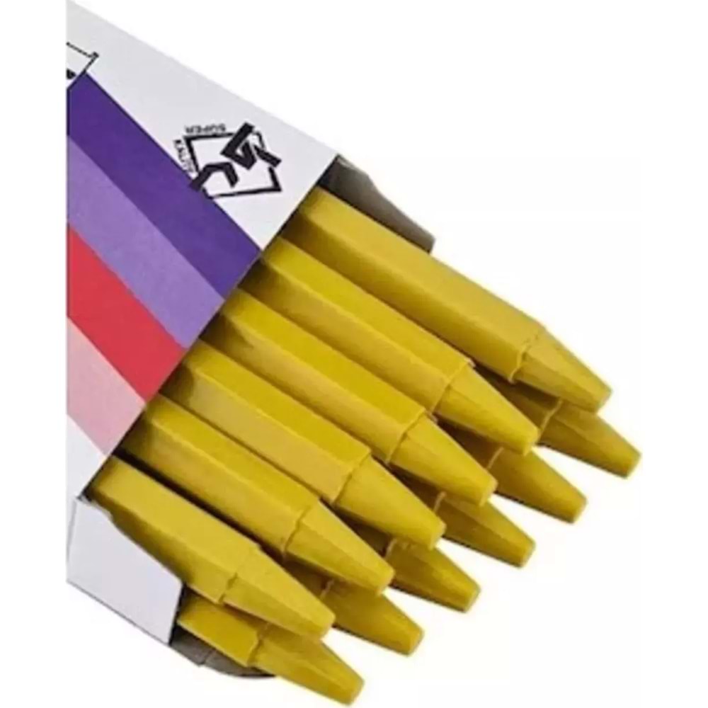 Goyal Tebeşir Yuvarlak Yağlı Sarı 12 Lİ