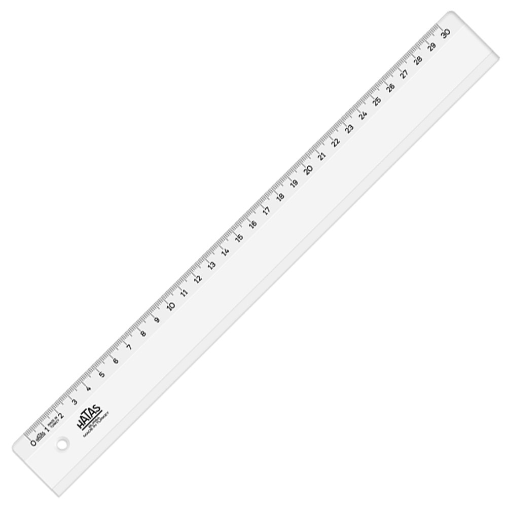 Hatas Standart Cetvel Plastik Geniş 30 CM 0160 (1 Adet)