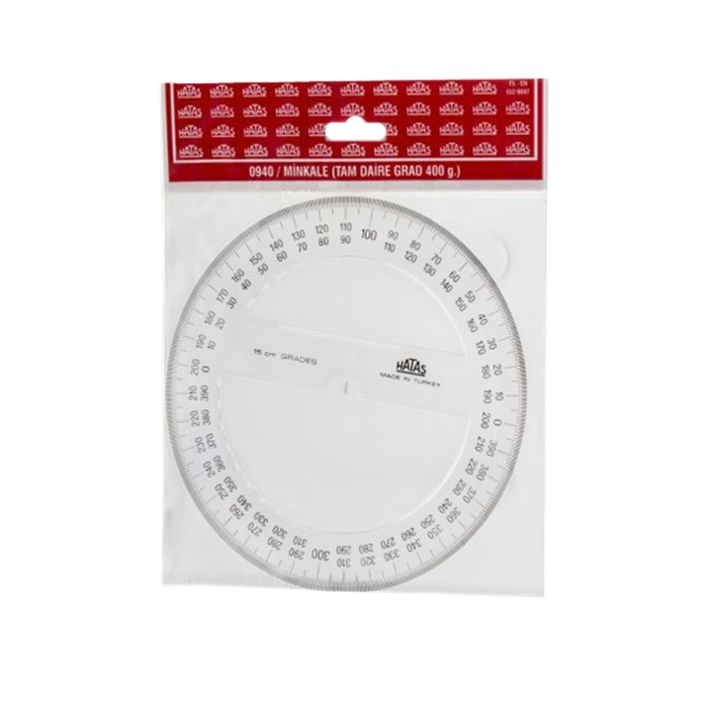 Hatas Minkale Plastik 400 Derece 15 CM 0940 (1 Adet)