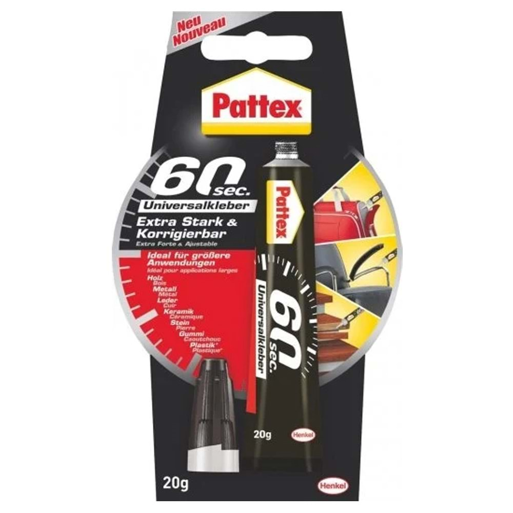 Pattex 60 Saniye Universal Yapıştırıcı 20 Gr 1994326