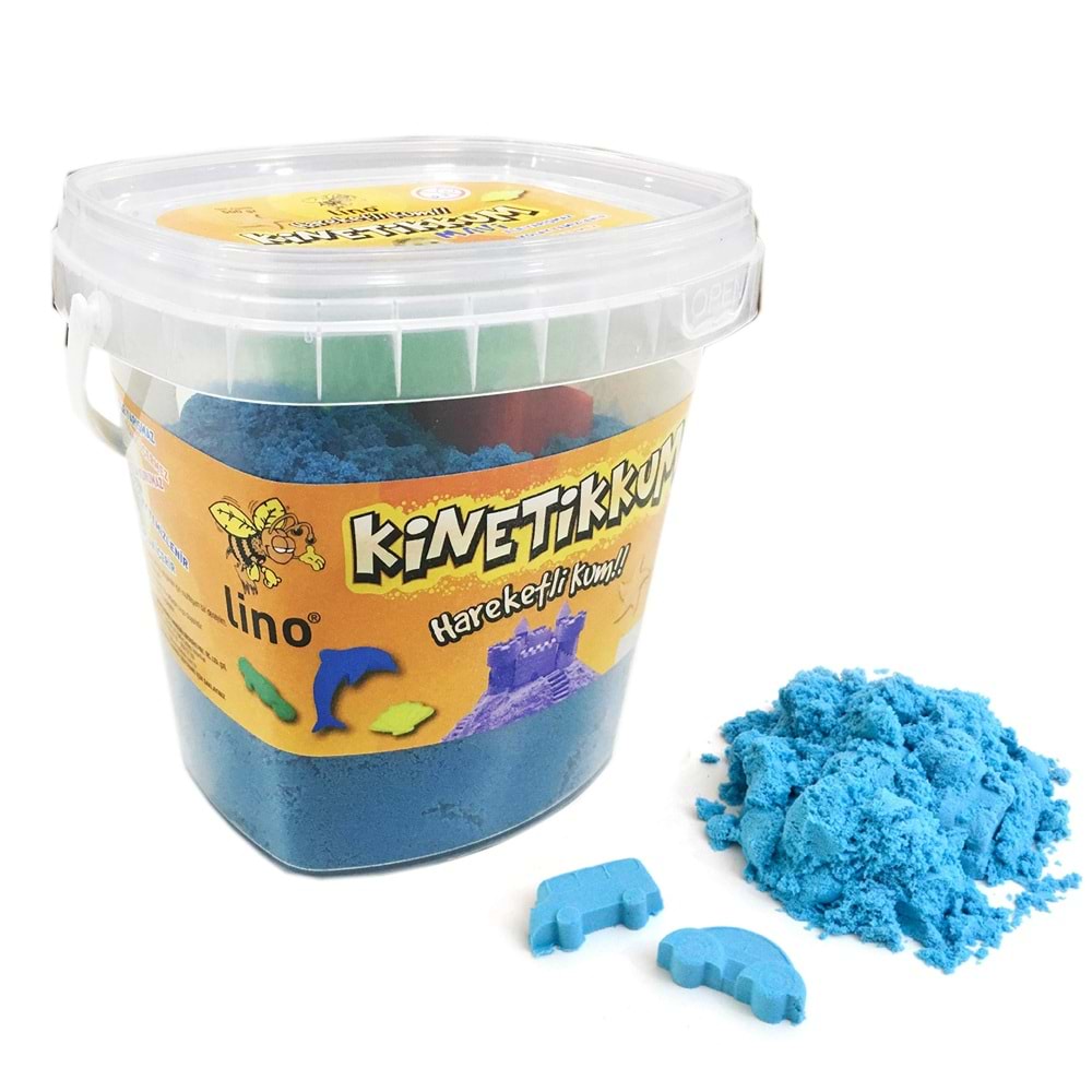 Lino Kinetik Kum Kovalı 500 Gr 3 Lü Kalıp Mavi