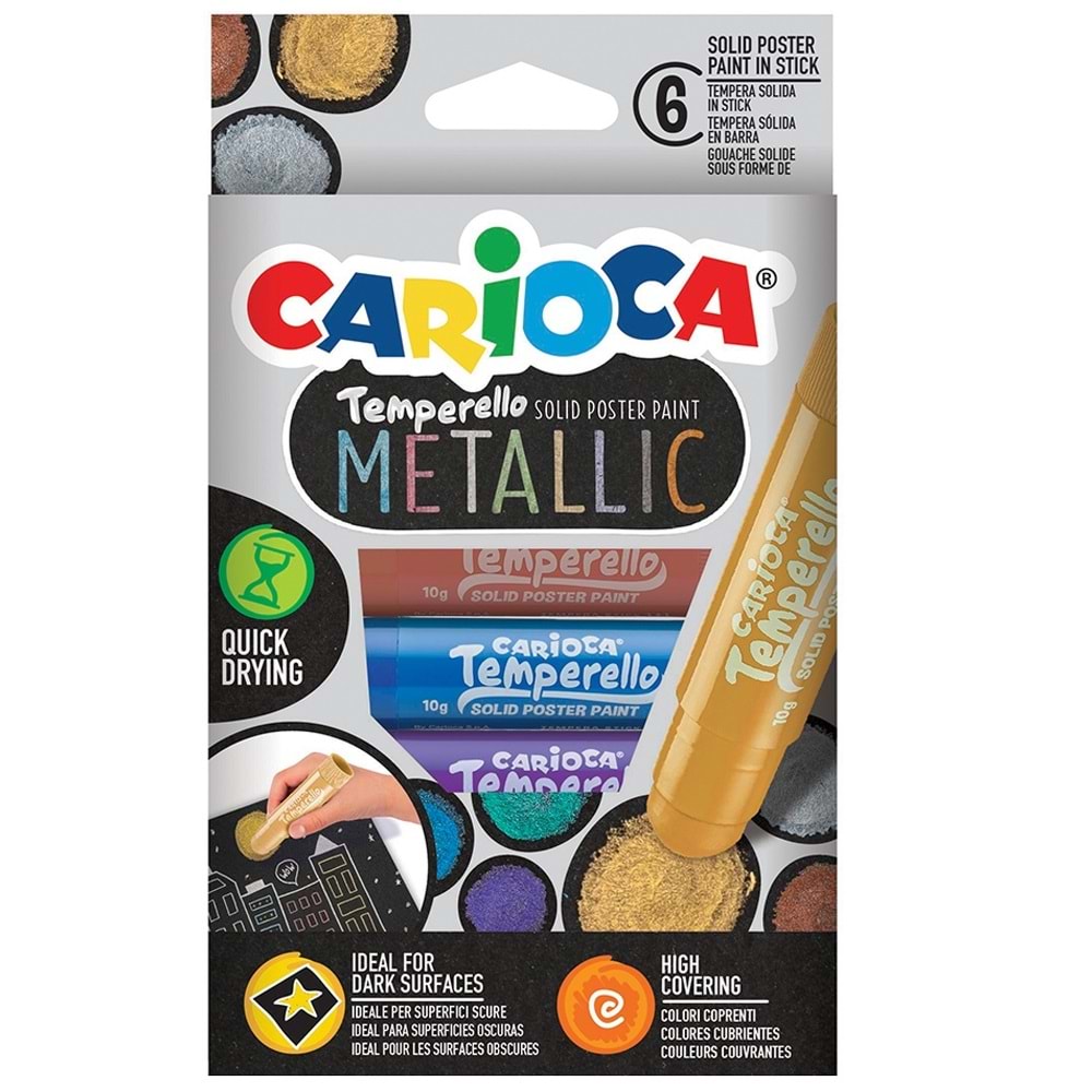 Carioca Temperello Stick Poster Boyama Kalem Metalik 6 Lı