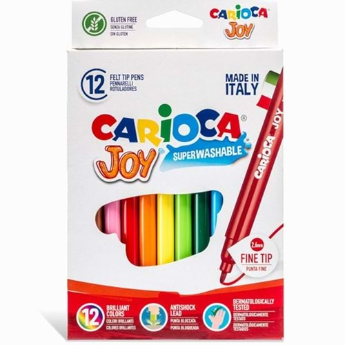 Carioca Keçeli Boya Kalemi Joy Süper Yıkanabilir 12 Li 40614