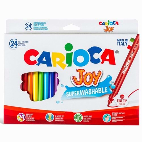 Carioca Keçeli Boya Kalemi Joy Süper Yıkanabilir 24 Lü 40615