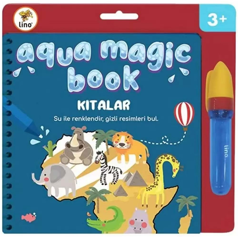 Lino Sihirli Boyama Kitabı Aqua Magic Book Kıtalar TFL-1001