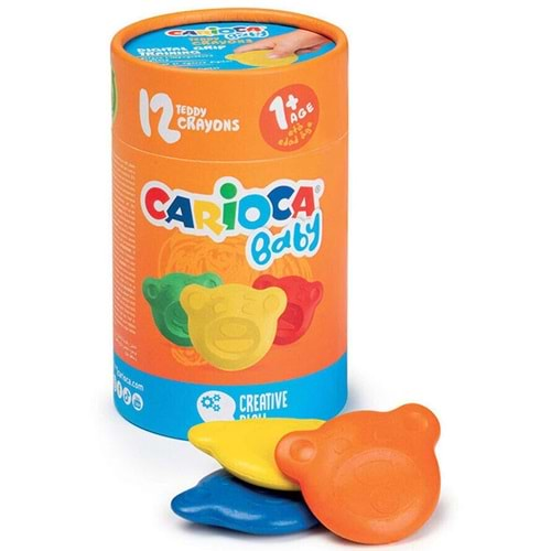 Carioca Teddy Bebek Crayons 12 Li 1+yaş 43957