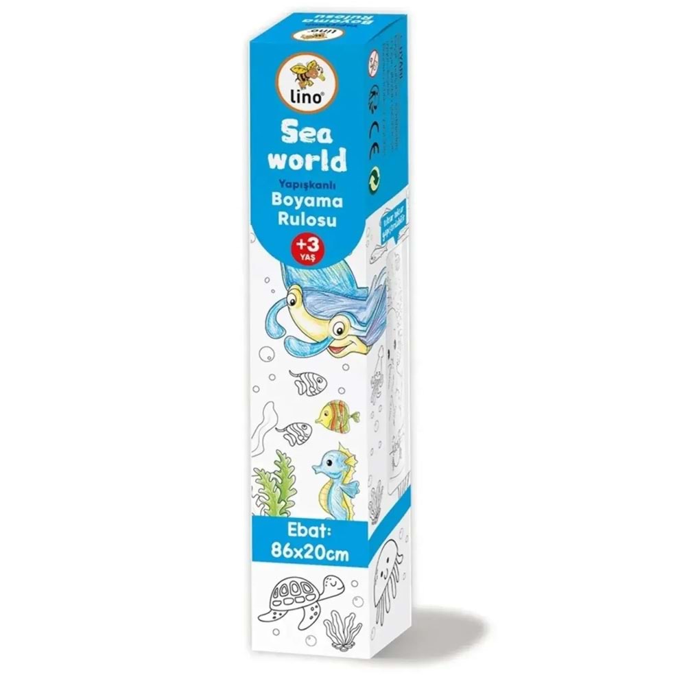 Lino Yapışkanlı Boyama Rulosu Sea World 86x20 Cm LS-100