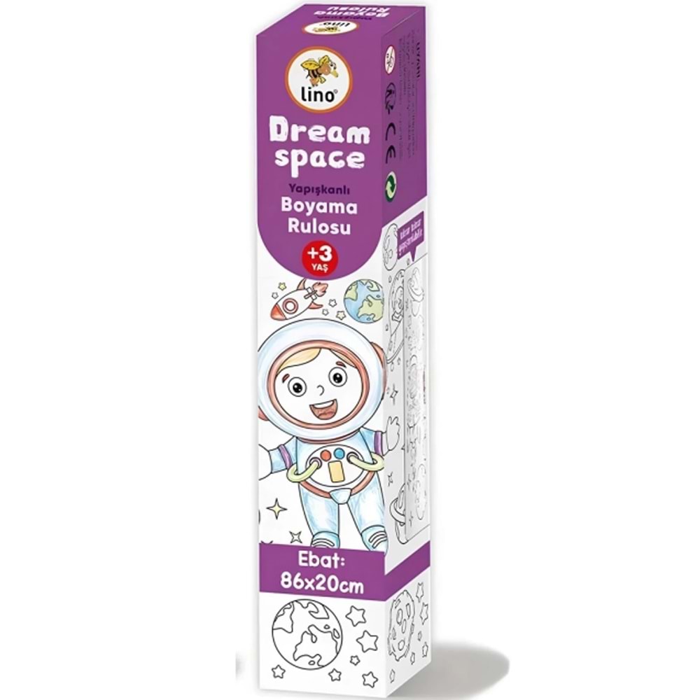 Lino Yapışkanlı Boyama Rulosu Dream Space 86x20 Cm LS-102